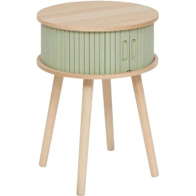 ATMOSPHERA Table de chevet 2 portes en bois NYSOS - Vert - Publicité ATMOSPHERA Table de chevet 2 portes en bois NYSOS - Vert - Publicité