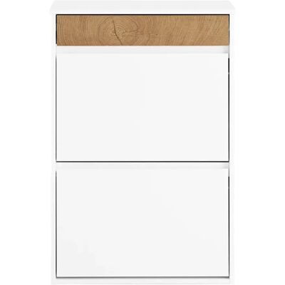 SoBuy Scarpiera Slim avec 2 Portes à Rabat et Tiroir Blanc 61x26x91 cm FSR205-WN - Publicité SoBuy Scarpiera Slim avec 2 Portes à Rabat et Tiroir Blanc 61x26x91 cm FSR205-WN - Publicité