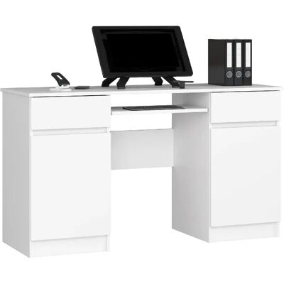 Akord Bureau 2 portes 2 tiroirs - Blanc - Publicité Akord Bureau 2 portes 2 tiroirs - Blanc - Publicité