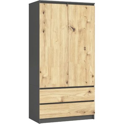 Akord Armoire penderie - Graphite - Publicité Akord Armoire penderie - Graphite - Publicité