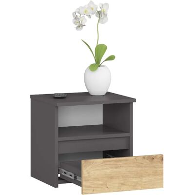 Höffner Table de nuit - Bicolore - 40x40 cm - Publicité Höffner Table de nuit - Bicolore - 40x40 cm - Publicité