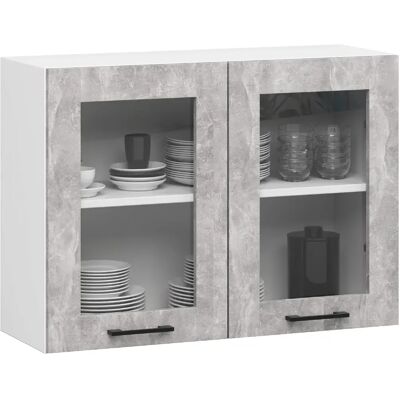 Akord Meuble haut de cuisine vitrine - Blanc - Publicité Akord Meuble haut de cuisine vitrine - Blanc - Publicité