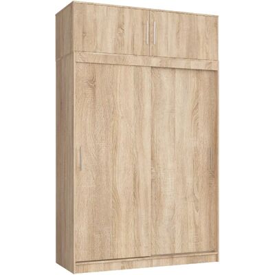 Akord Armoire Coulissante Avec Extension Mono Chêne Sonoma 150X60X245 - Publicité Akord Armoire Coulissante Avec Extension Mono Chêne Sonoma 150X60X245 - Publicité