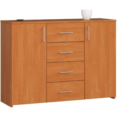 Akord Commode 4 tiroirs sur roulettes - Olive - Publicité Akord Commode 4 tiroirs sur roulettes - Olive - Publicité