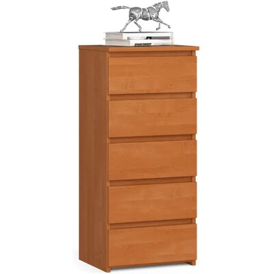 Akord Commode 5 tiroirs - Bois - Publicité Akord Commode 5 tiroirs - Bois - Publicité