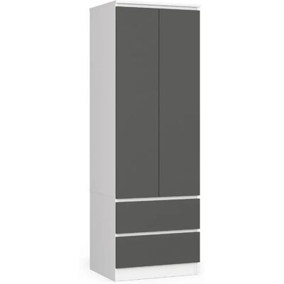Akord Armoire penderie 2 portes - Blanc - Publicité Akord Armoire penderie 2 portes - Blanc - Publicité