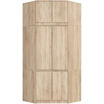Armoire d'angle Akord S100 100cm Chêne Sonoma 6 portes 9 étagères - Publicité Armoire d'angle Akord S100 100cm Chêne Sonoma 6 portes 9 étagères - Publicité