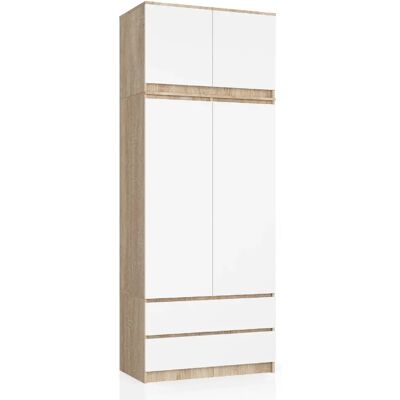 Akord Armoire surmeuble 2 portes - Blanc - Publicité Akord Armoire surmeuble 2 portes - Blanc - Publicité