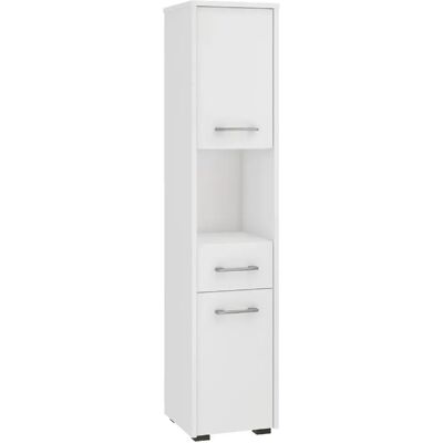 Akord Armoire Salle De Bain Colonne 2 Portes 1 Tiroir 1 Niche Blanche 30X30X140 - Publicité Akord Armoire Salle De Bain Colonne 2 Portes 1 Tiroir 1 Niche Blanche 30X30X140 - Publicité