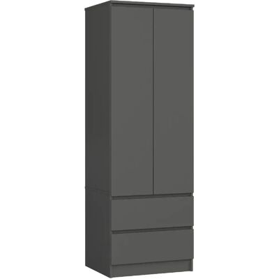 Akord Armoire penderie avec tiroirs - Graphite - Publicité Akord Armoire penderie avec tiroirs - Graphite - Publicité