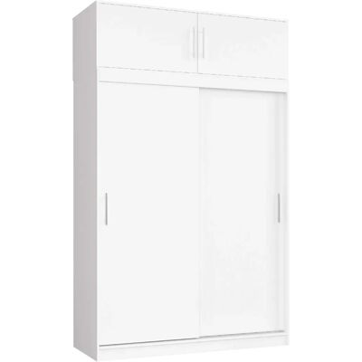 Akord Armoire penderie coulissante - Blanc mat - Publicité Akord Armoire penderie coulissante - Blanc mat - Publicité