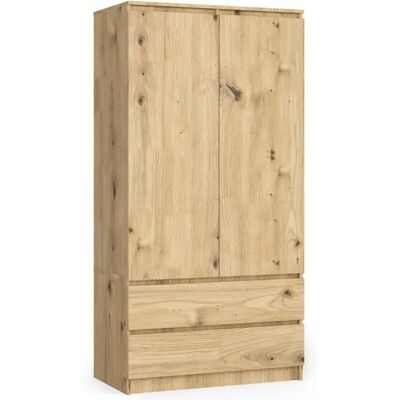 Akord Armoire Chêne Artisan 90X51X180 - Publicité Akord Armoire Chêne Artisan 90X51X180 - Publicité