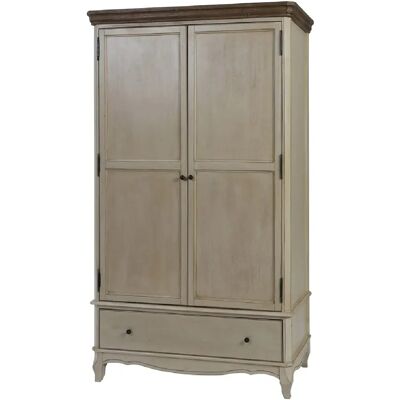 ICONIK INTERIOR Garde-Robe Style Rustique - Bois Ciré Beige - Publicité ICONIK INTERIOR Garde-Robe Style Rustique - Bois Ciré Beige - Publicité