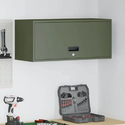 vidaXL Armoire murale pour garage Vert olive 80 x 33 x 35 cm - Publicité vidaXL Armoire murale pour garage Vert olive 80 x 33 x 35 cm - Publicité