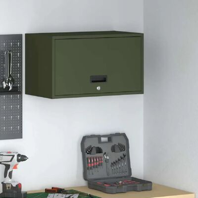 vidaXL Armoire murale pour garage Vert olive 60 x 33 x 35 cm - Publicité vidaXL Armoire murale pour garage Vert olive 60 x 33 x 35 cm - Publicité