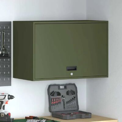 vidaXL Armoire murale pour garage Vert olive 80 x 40 x 53 cm - Publicité vidaXL Armoire murale pour garage Vert olive 80 x 40 x 53 cm - Publicité