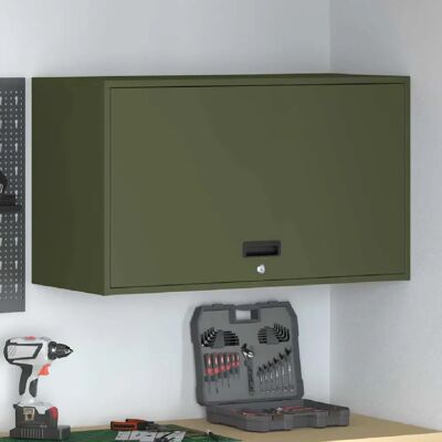 vidaXL Armoire murale pour garage Vert olive 90 x 40 x 53 cm - Publicité vidaXL Armoire murale pour garage Vert olive 90 x 40 x 53 cm - Publicité
