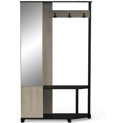 Vestiaire manteaux - SCHUSTER - Chene Kronberg / Noir - 108,4 x 33,9 x 183,8 cm - DEMEYERE - Publicité Vestiaire manteaux - SCHUSTER - Chene Kronberg / Noir - 108,4 x 33,9 x 183,8 cm - DEMEYERE - Publicité