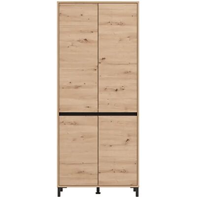 Pegane Armoire de rangement multi usage couleur chêne artisan - Longueur 80 x profondeur 40 x hauteur 205.5 cm - Publicité Pegane Armoire de rangement multi usage couleur chêne artisan - Longueur 80 x profondeur 40 x hauteur 205.5 cm - Publicité