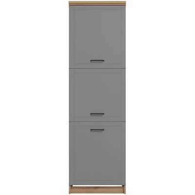 Pegane Colonne de cuisine 3 portes couleur gris mat / chêne artisan - Longueur 60 x Profondeur 57.5 x Hauteur 218.5 cm - Publicité Pegane Colonne de cuisine 3 portes couleur gris mat / chêne artisan - Longueur 60 x Profondeur 57.5 x Hauteur 218.5 cm - Publicité