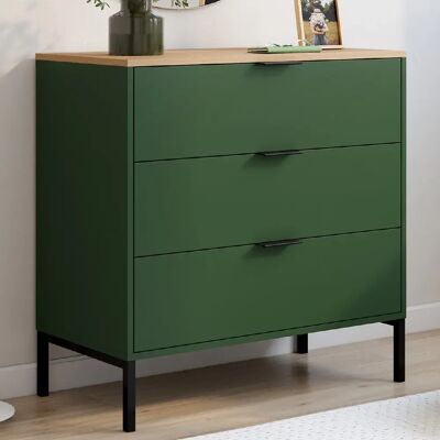 Idmarket COMMODE KELIA VERT KAKI - Publicité Idmarket COMMODE KELIA VERT KAKI - Publicité