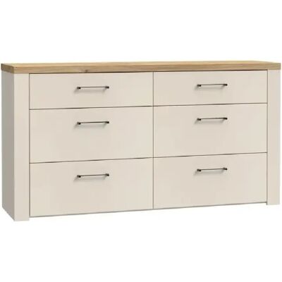 Générique Ss marque Commode 6 tiroirs scandinave - Sable - Publicité Générique Ss marque Commode 6 tiroirs scandinave - Sable - Publicité