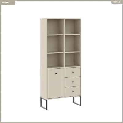 Otitec Bibliothèque avec tiroirs - Beige - Publicité Otitec Bibliothèque avec tiroirs - Beige - Publicité
