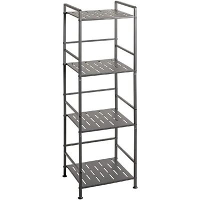 Pegane Étagère colonne 4 niveaux métal - Anthracite - Publicité Pegane Étagère colonne 4 niveaux métal - Anthracite - Publicité
