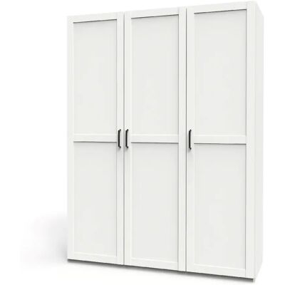Pegane Armoire de rangement 3 portes - Blanc - Publicité Pegane Armoire de rangement 3 portes - Blanc - Publicité