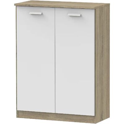 Pegane Armoire multi-usages 2 portes - Blanc - Publicité Pegane Armoire multi-usages 2 portes - Blanc - Publicité