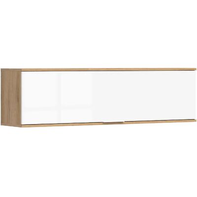 Pegane Étagère murale à charnières - Chêne et blanc - Publicité Pegane Étagère murale à charnières - Chêne et blanc - Publicité