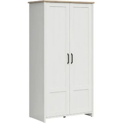Pegane Armoire 2 portes coulissantes - Chêne clair - Publicité Pegane Armoire 2 portes coulissantes - Chêne clair - Publicité