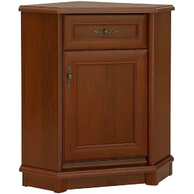 Pegane Commode d'angle 1 porte 1 tiroir - Châtaignier - Publicité Pegane Commode d'angle 1 porte 1 tiroir - Châtaignier - Publicité