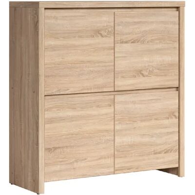 Pegane Commode 4 portes - Chêne Sonoma - Publicité Pegane Commode 4 portes - Chêne Sonoma - Publicité