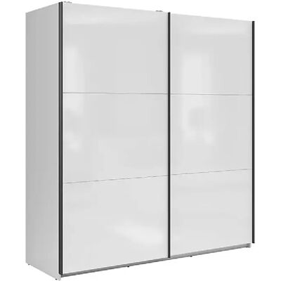 Pegane Armoire 2 portes coulissantes - Blanc brillant - Publicité Pegane Armoire 2 portes coulissantes - Blanc brillant - Publicité