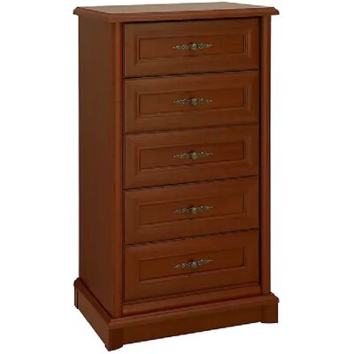 Pegane Chiffonnier 5 tiroirs chambre - Châtaignier - Publicité Pegane Chiffonnier 5 tiroirs chambre - Châtaignier - Publicité
