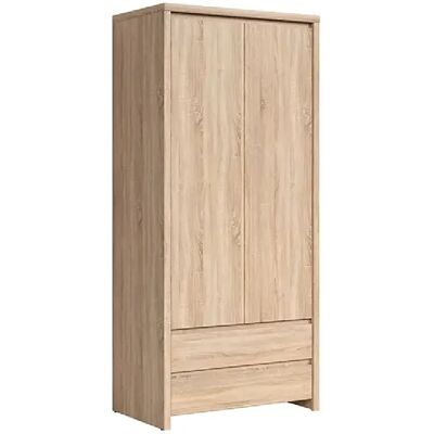 Pegane Armoire 2 portes avec tiroirs - Chêne Sonoma - Publicité Pegane Armoire 2 portes avec tiroirs - Chêne Sonoma - Publicité