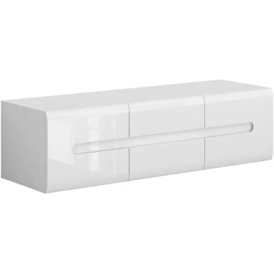 Pegane Meuble TV 2 portes 2 tiroirs - Blanc - Publicité Pegane Meuble TV 2 portes 2 tiroirs - Blanc - Publicité