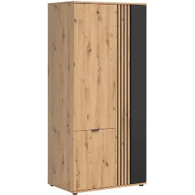 Pegane Armoire 3 portes avec penderie - Chêne - Publicité Pegane Armoire 3 portes avec penderie - Chêne - Publicité