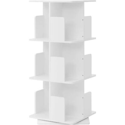 ML-Design Bibliothèque tournante enfant 3 niveaux 12 compartiments blanc 40x94x40 cm étagère pivotante 360 degrés - Publicité ML-Design Bibliothèque tournante enfant 3 niveaux 12 compartiments blanc 40x94x40 cm étagère pivotante 360 degrés - Publicité