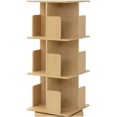 ML-Design Bibliothèque tournante 3 niveaux 12 compartiments beige chêne bois 40x94x40 cm étagère pivotante 360 degrés - Publicité ML-Design Bibliothèque tournante 3 niveaux 12 compartiments beige chêne bois 40x94x40 cm étagère pivotante 360 degrés - Publicité