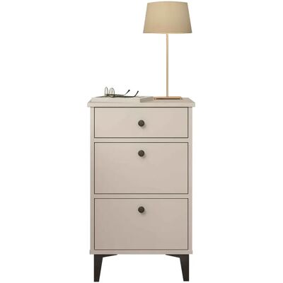 Pegane Table de chevet, table de nuit avec 3 tiroirs coloris Blanc - Publicité Pegane Table de chevet, table de nuit avec 3 tiroirs coloris Blanc - Publicité