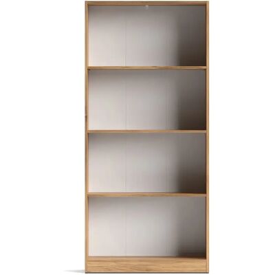 Pegane Bibliothèque 4 étagères coloris Beige/chêne Mauvella - Publicité Pegane Bibliothèque 4 étagères coloris Beige/chêne Mauvella - Publicité