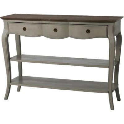 Amadeus Console 2 tiroirs beige en bois L110 cm Maddy - Publicité Amadeus Console 2 tiroirs beige en bois L110 cm Maddy - Publicité