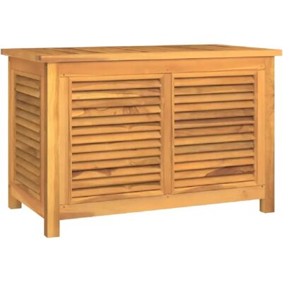 Helloshop26 Coffre boîte meuble de jardin rangement et sac 90 x 50 x 58cm bois massif teck 02_0013075 - Publicité Helloshop26 Coffre boîte meuble de jardin rangement et sac 90 x 50 x 58cm bois massif teck 02_0013075 - Publicité