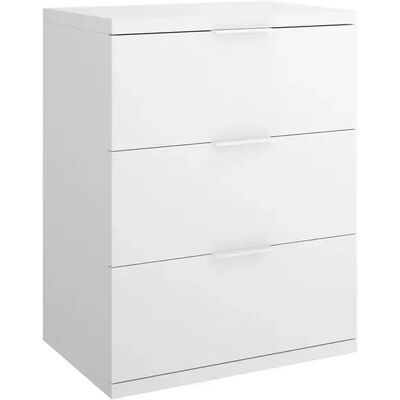 Pegane Table de chevet table de nuit à 3 tiroirs, coloris blanc - Publicité Pegane Table de chevet table de nuit à 3 tiroirs, coloris blanc - Publicité