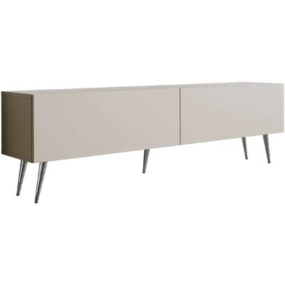 3XELIVING Meuble TV : Cachemire, pieds Chrome, 170 x 52 x 32 cm - Publicité 3XELIVING Meuble TV : Cachemire, pieds Chrome, 170 x 52 x 32 cm - Publicité