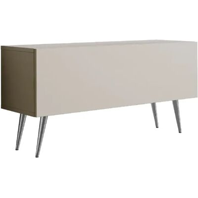 3XELIVING Meuble TV : Cachemire, pieds Chrome, 100 x 52 x 32 cm - Publicité 3XELIVING Meuble TV : Cachemire, pieds Chrome, 100 x 52 x 32 cm - Publicité