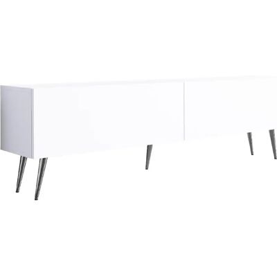 3XELIVING Meuble TV : Blanc Mat, pieds Chrome, 170 x 52 x 32 cm - Publicité 3XELIVING Meuble TV : Blanc Mat, pieds Chrome, 170 x 52 x 32 cm - Publicité