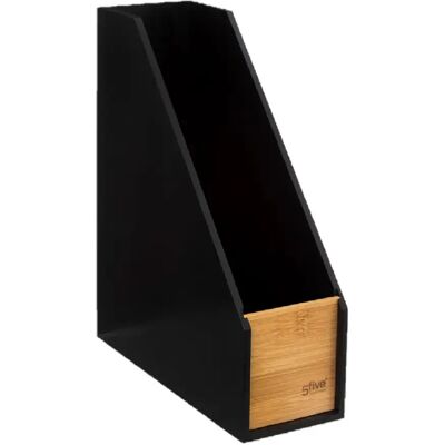 Five Simply Smart Range-revues pour bureau en bambou BAVA - Noir - Publicité Five Simply Smart Range-revues pour bureau en bambou BAVA - Noir - Publicité